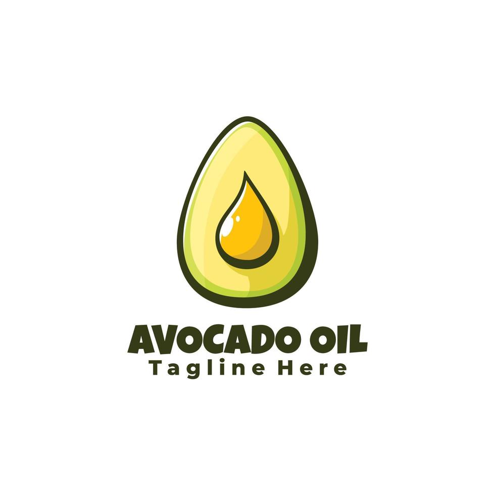 avocado oil logo vector