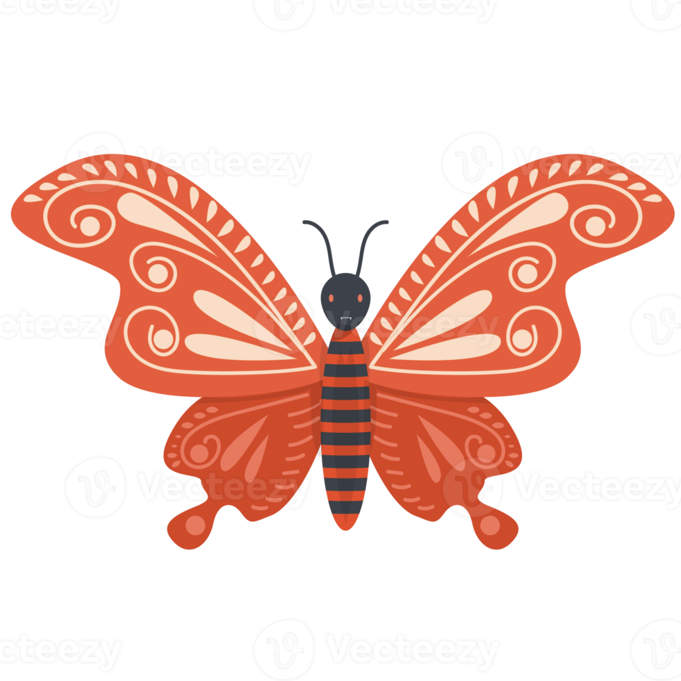 Beautiful butterfly element Design png