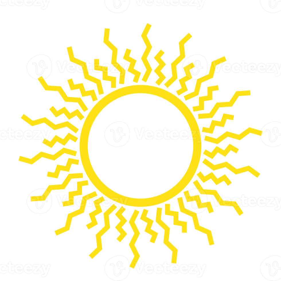 Yellow sun  icon png