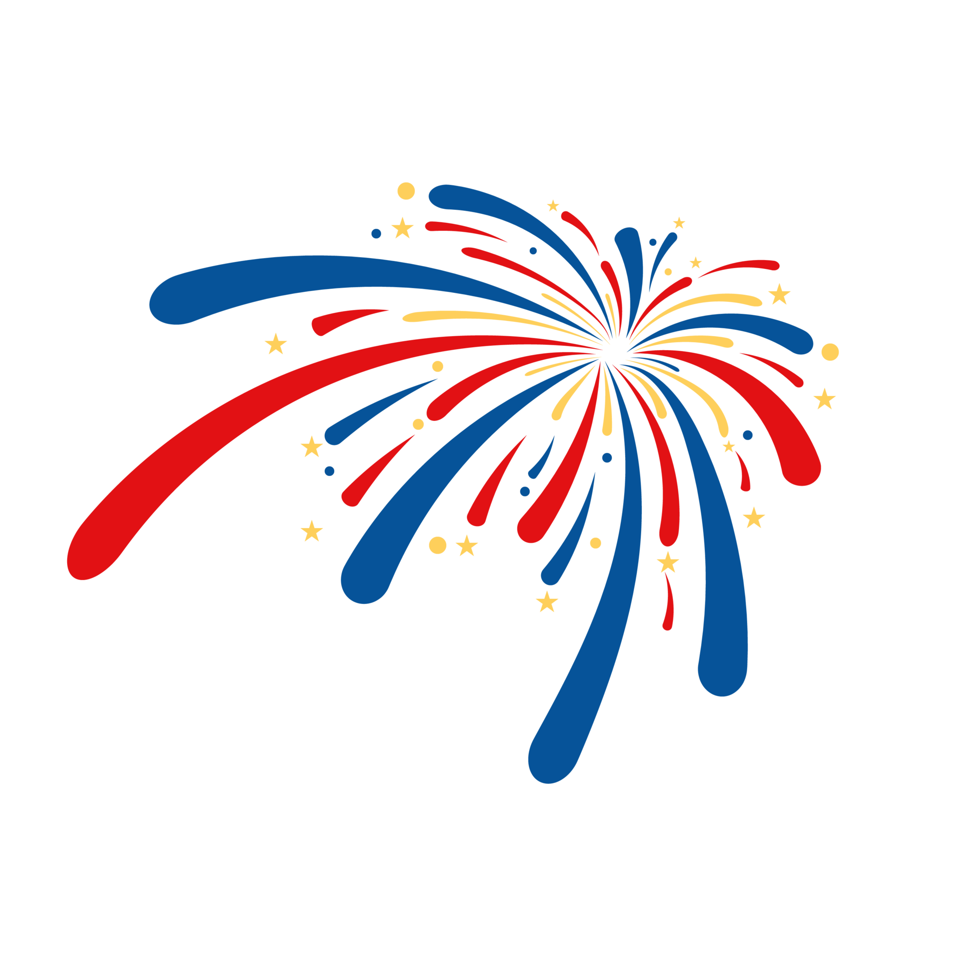 Design PNG E SVG De Elemento De Fogos De Artifício Patriótico Para Camisetas