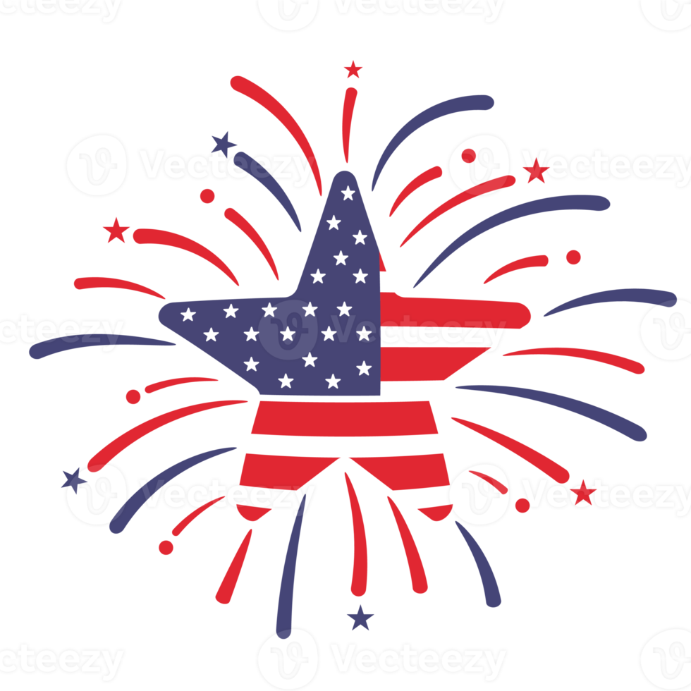 Sterne-Feuerwerk-Design png