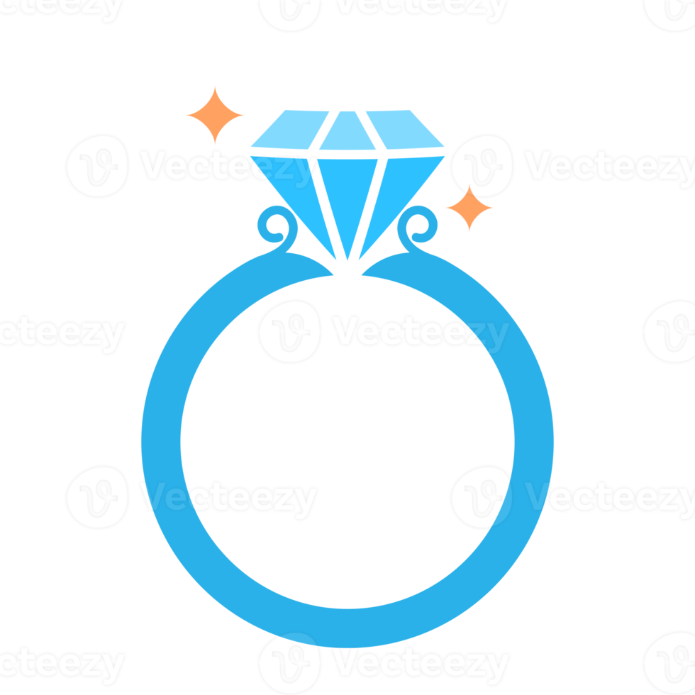Diamond ring icon element png
