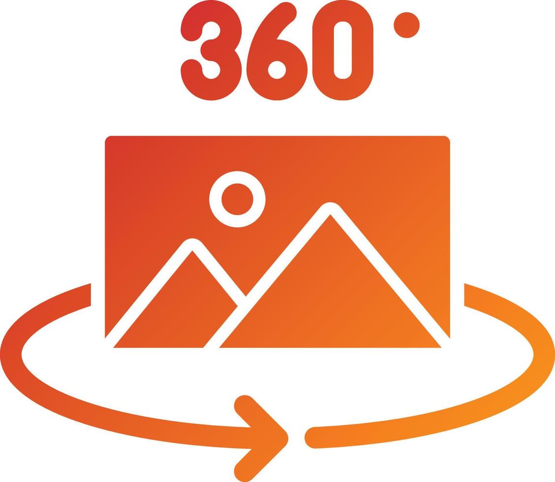 360 Image Icon Style vector