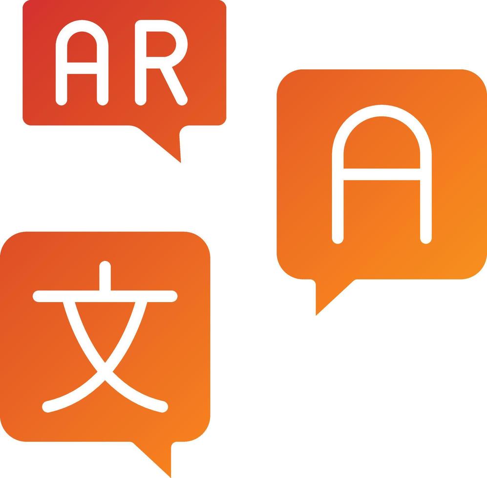 Ar Translation Icon Style vector
