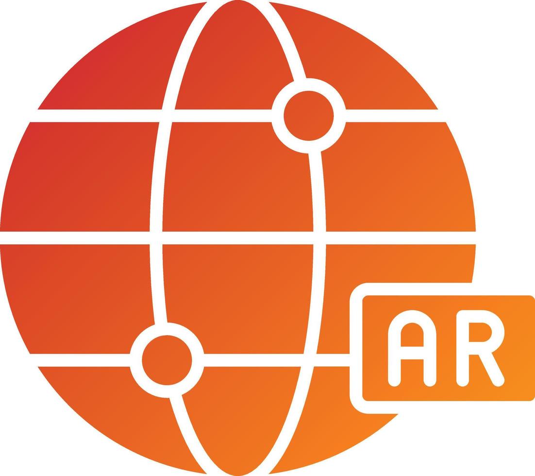 Ar World Icon Style vector