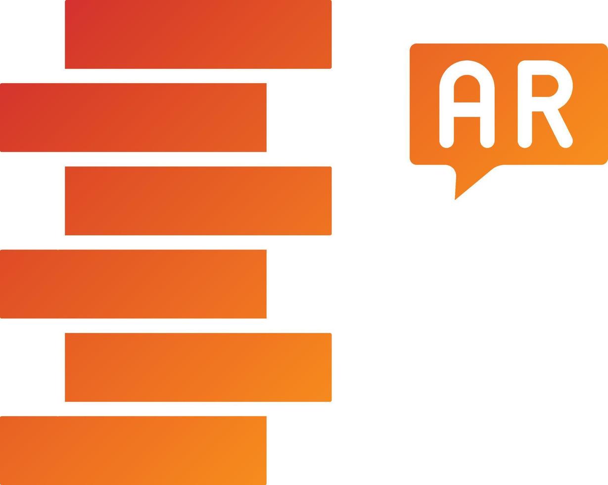 Ar Tumbling Blocks Icon Style vector