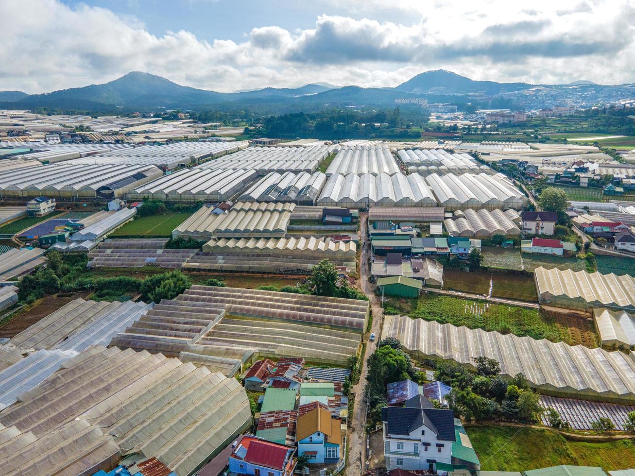 DA LAT CITY, VIETNAM - JULY 15 2022  Landscape in the city of Da Lat city, Vietnam is a popular tourist destination. Tourist city in developed Vietnam. photo