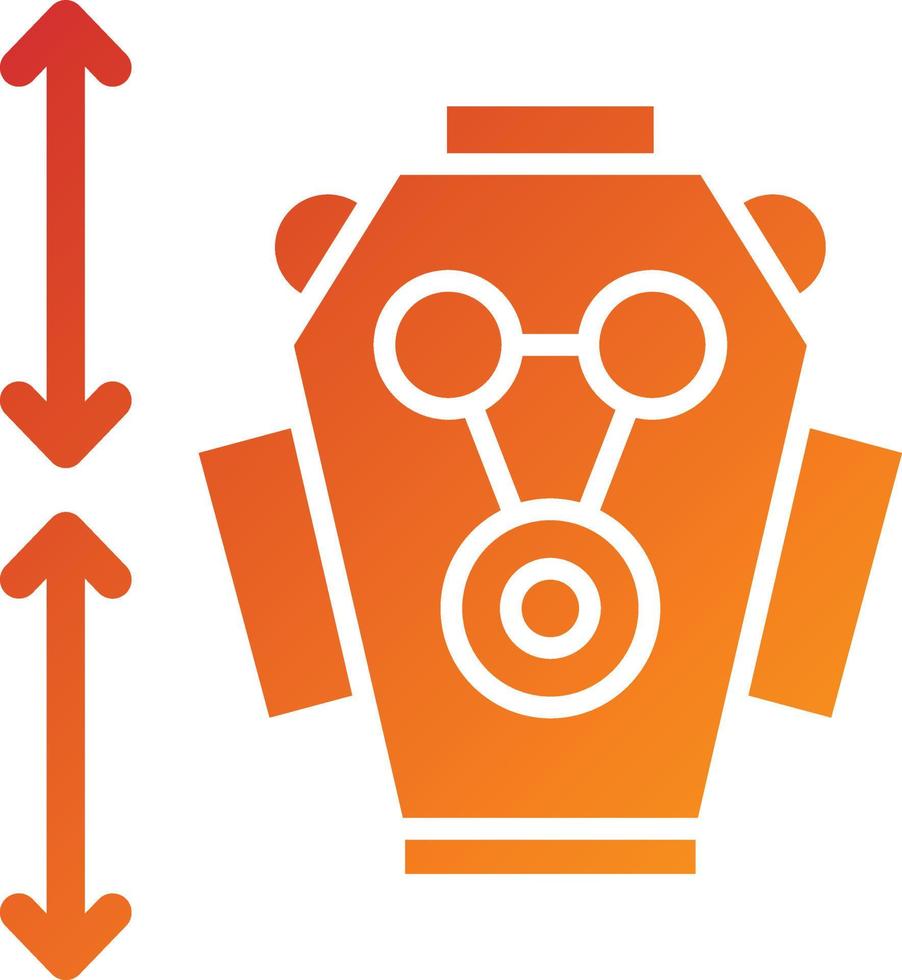 Engine Size Icon Style vector
