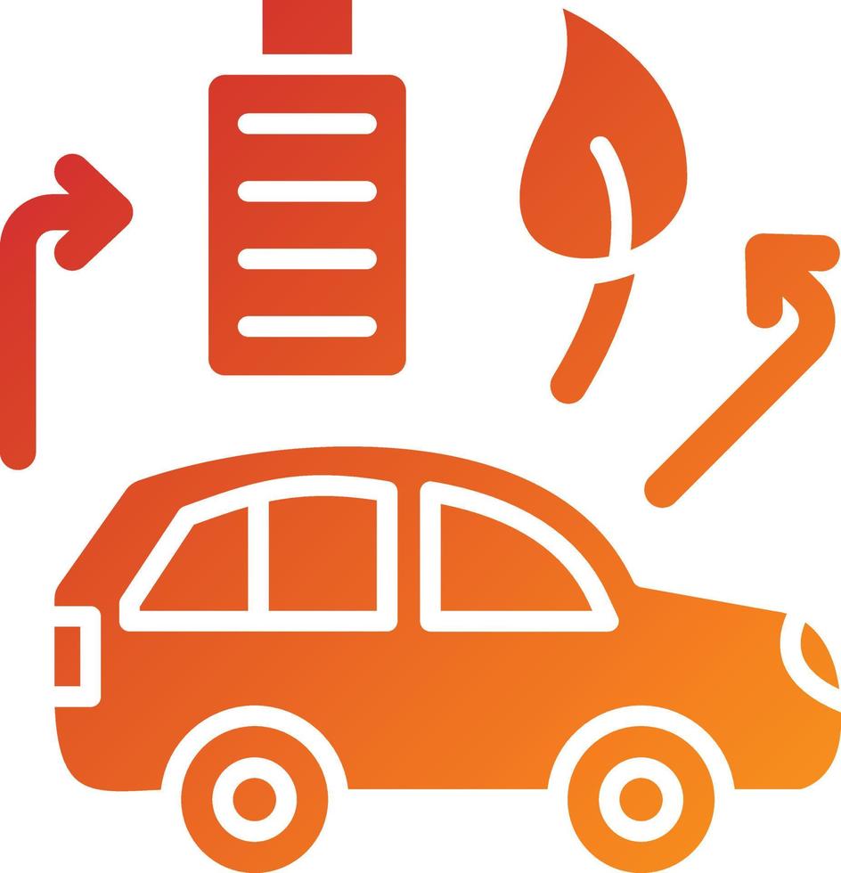 Hybrid Vehicle Icon Style vector