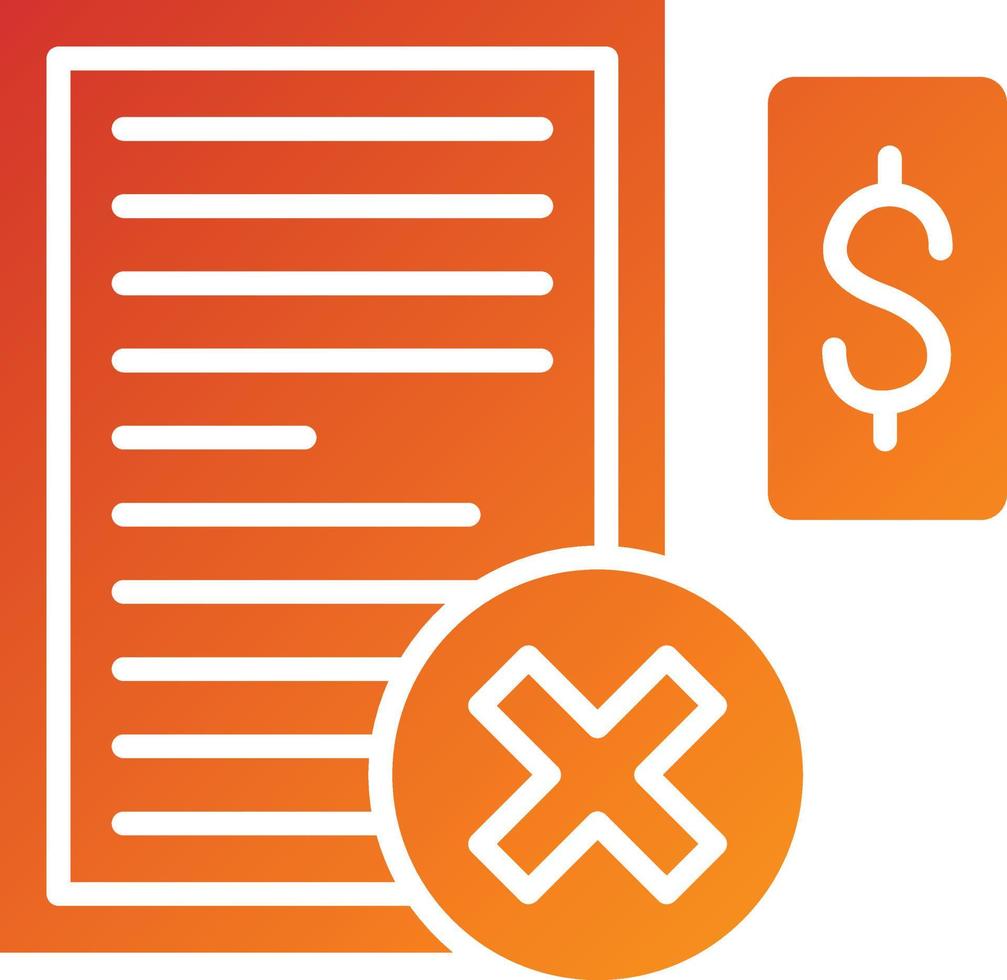 Early Termination Fee Icon Style vector