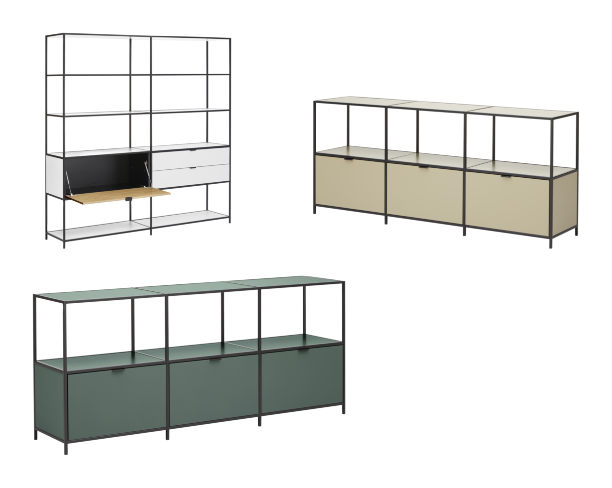steel cabinet furniture Wooden with separate storage drawers on a white background png