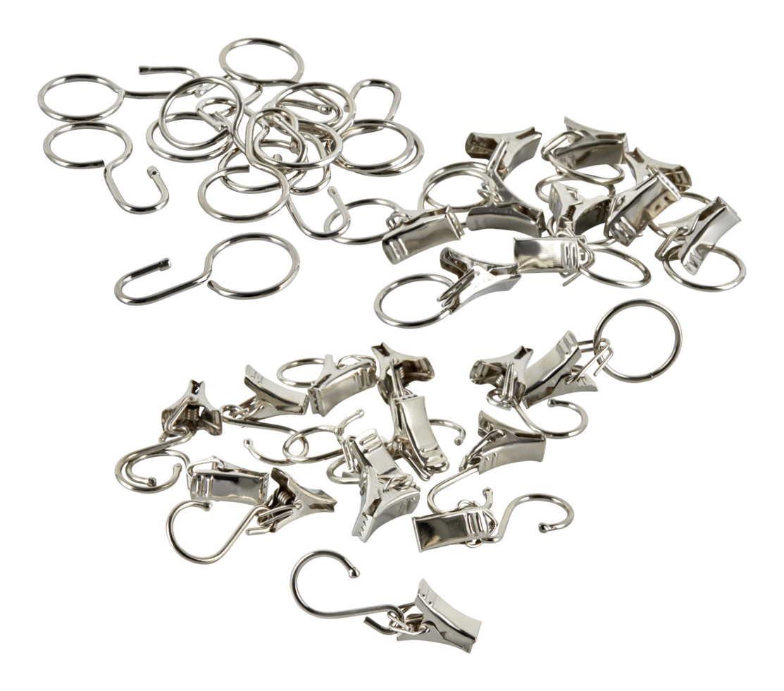 Metal screws and clamps isolated on white background with clipping path png