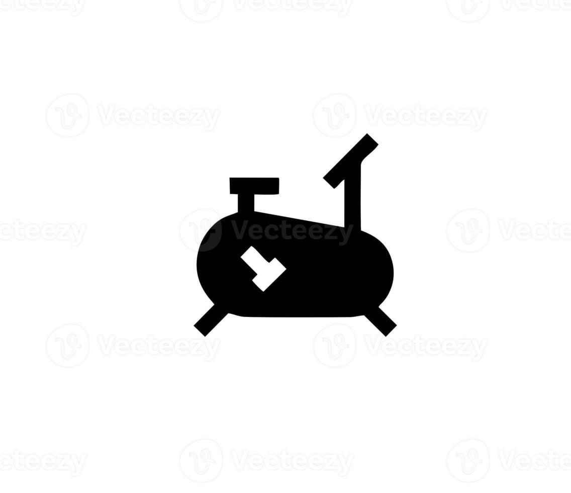 illustration of bicycle in black on white background, bicycle design on a white background photo