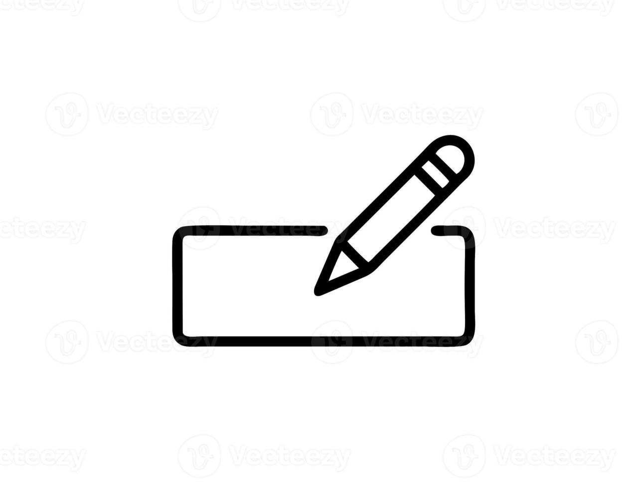 pencil icon in black vector image, illustration of pencil in black on white background, a pen design on a white background photo