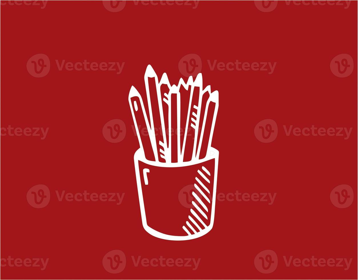 pencil icon in red image, illustration of pencil in white on red background, a pen design on a red background photo