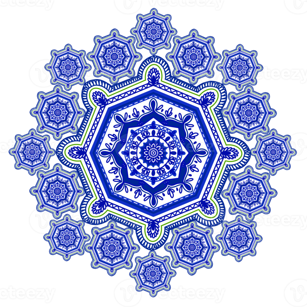 mandala blauwe illustratie png