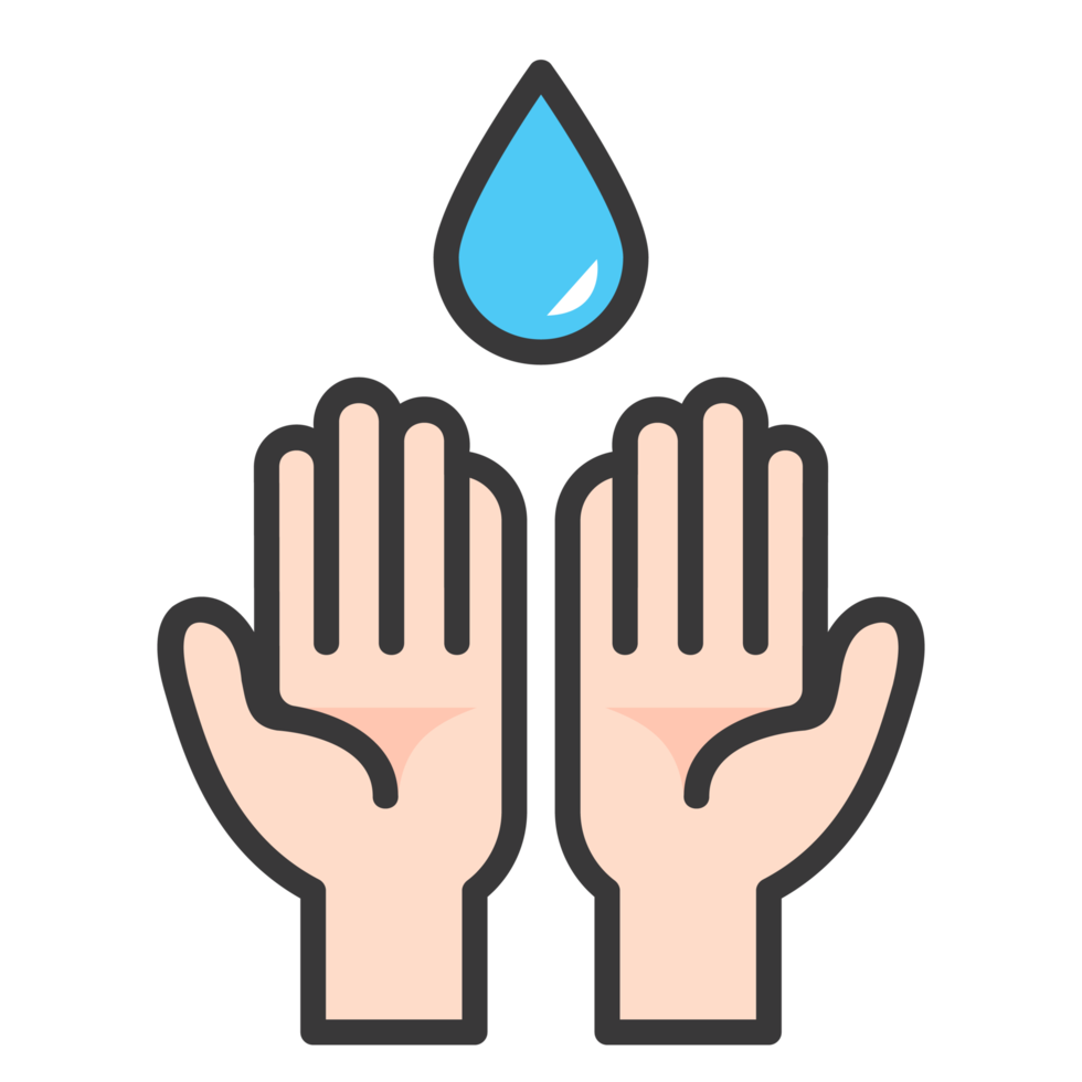 Donate and Charity flat color icon PNG. Helping hand.water png