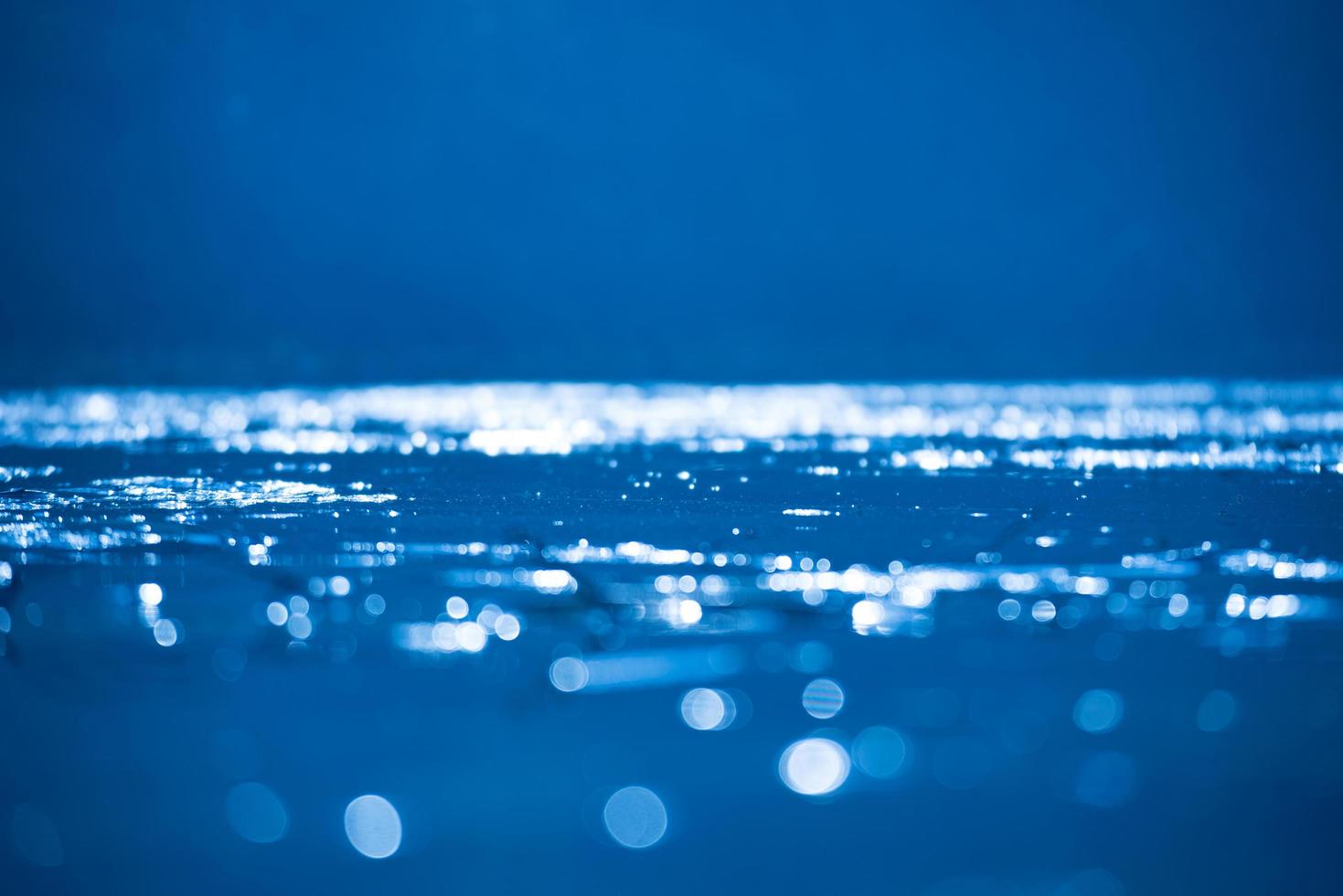 bokeh water surface blue in the river photo