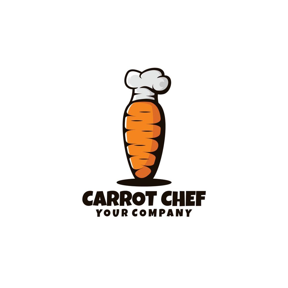 cute carrot chef illustration vector