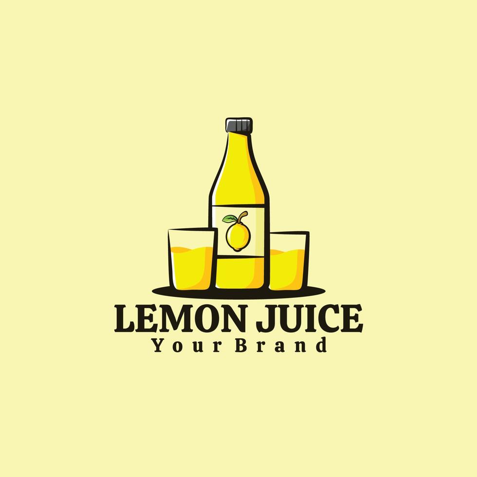 lemon juice creative logo vector