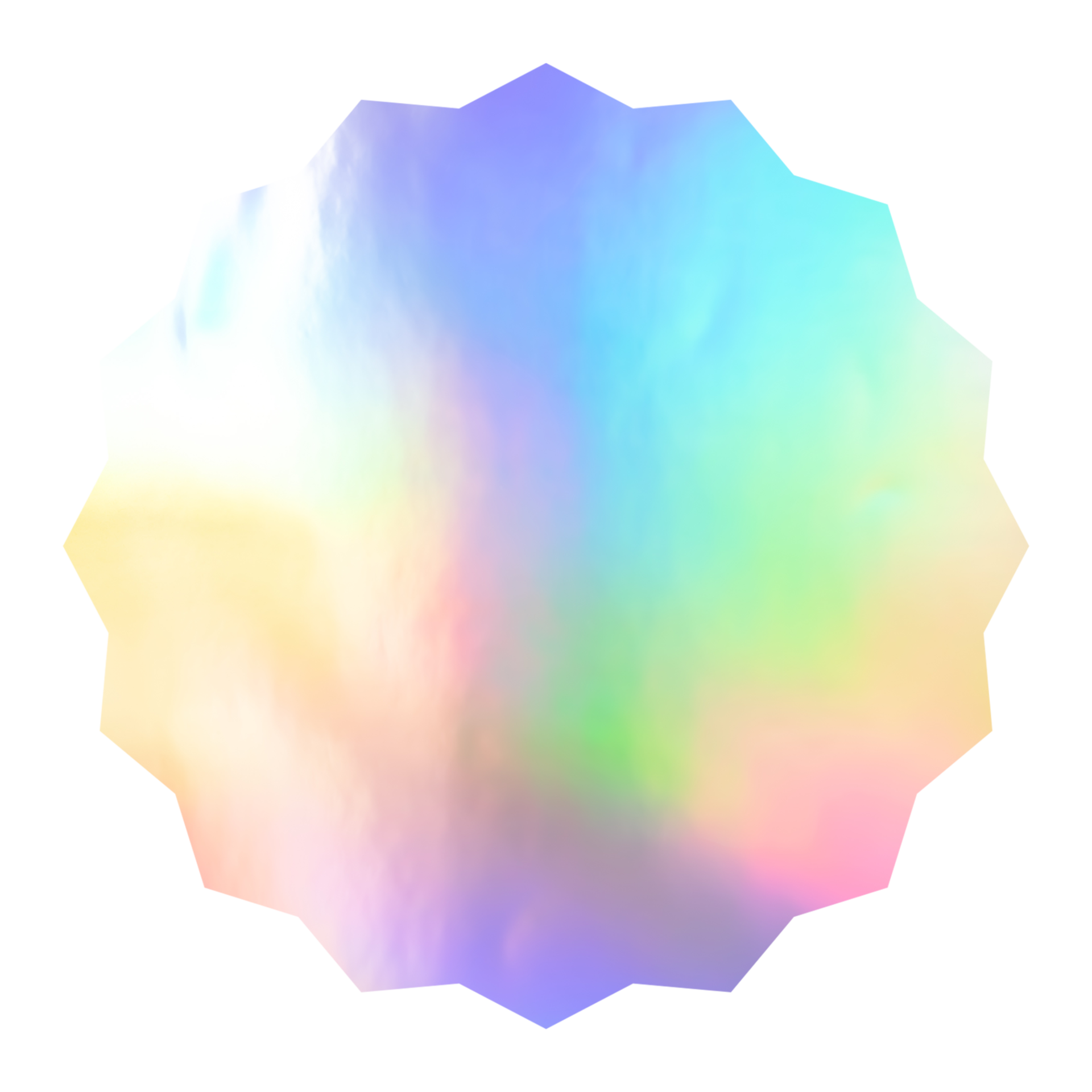 holographic rainbow foil sticker for quality mark, product guarantee