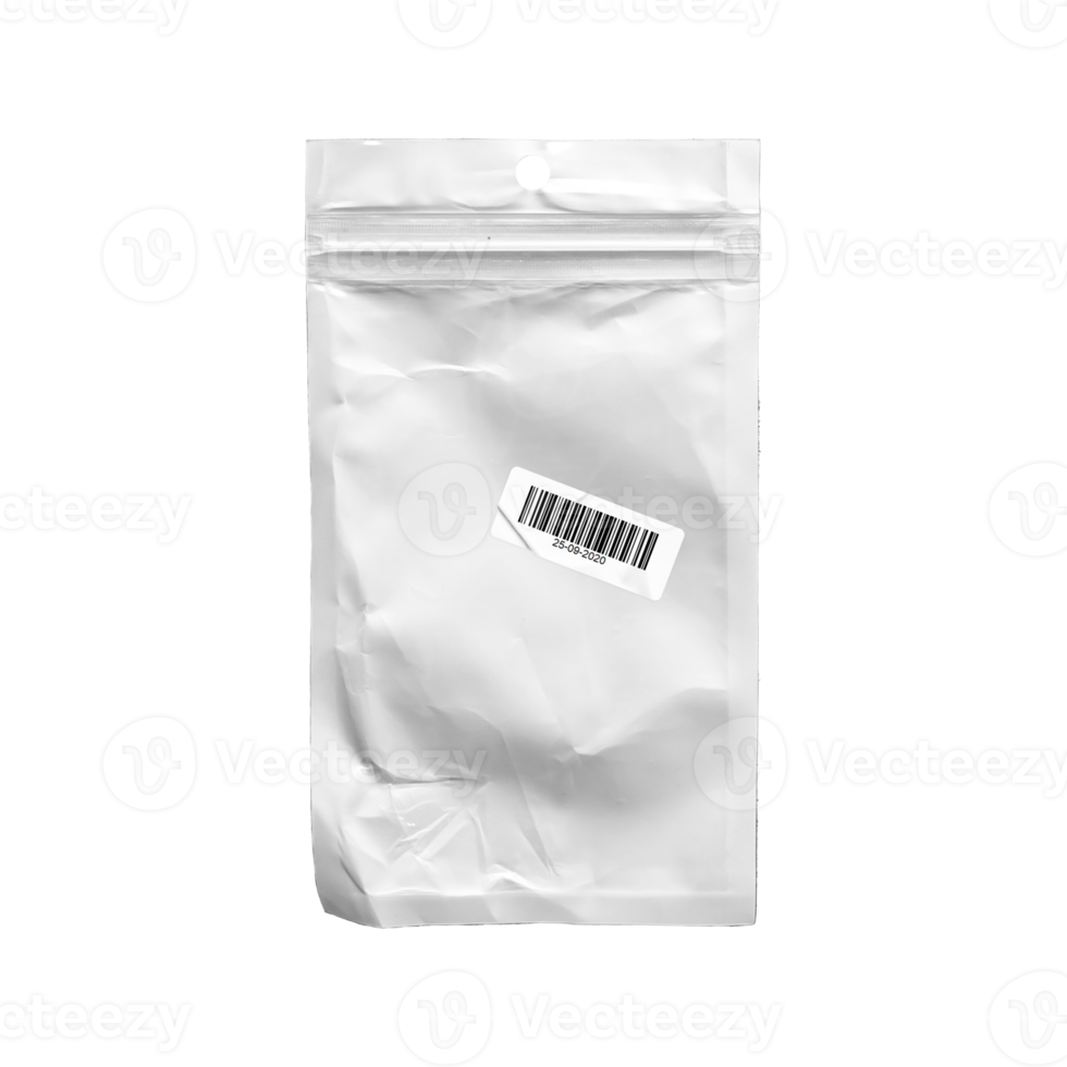 a transparent plastic bag isolated. empty or blank plastic for mockup and template. layout for advertisement or promotion. png