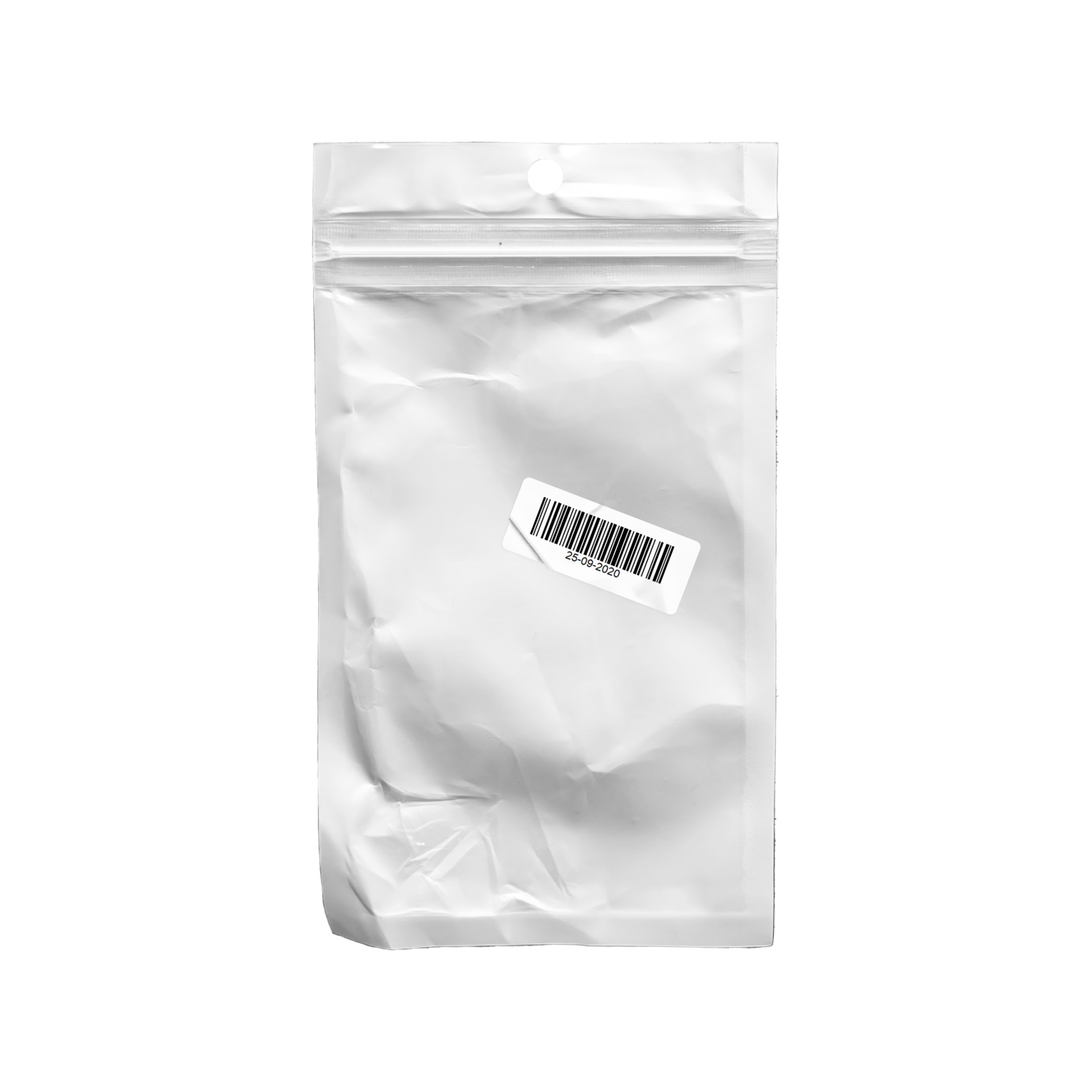 a transparent plastic bag isolated. empty or blank plastic for