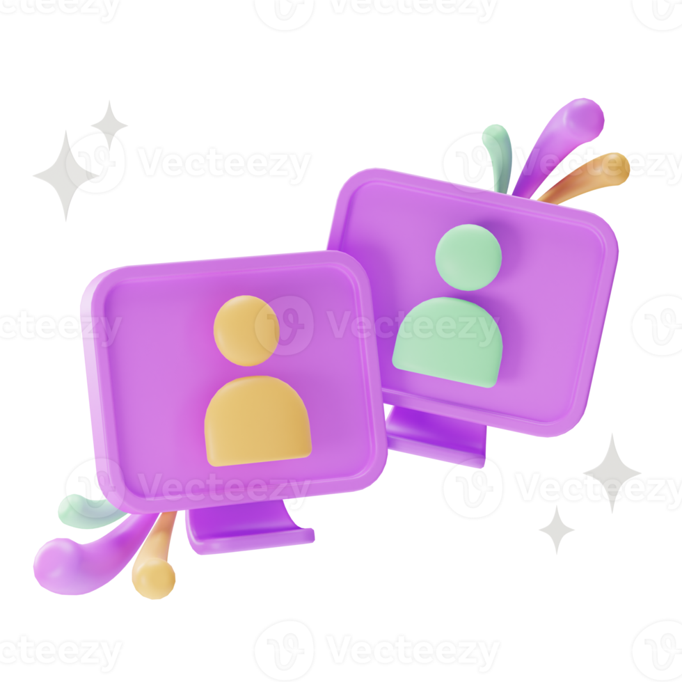 Object UI Icon, Conference Call, 3d Illustration png