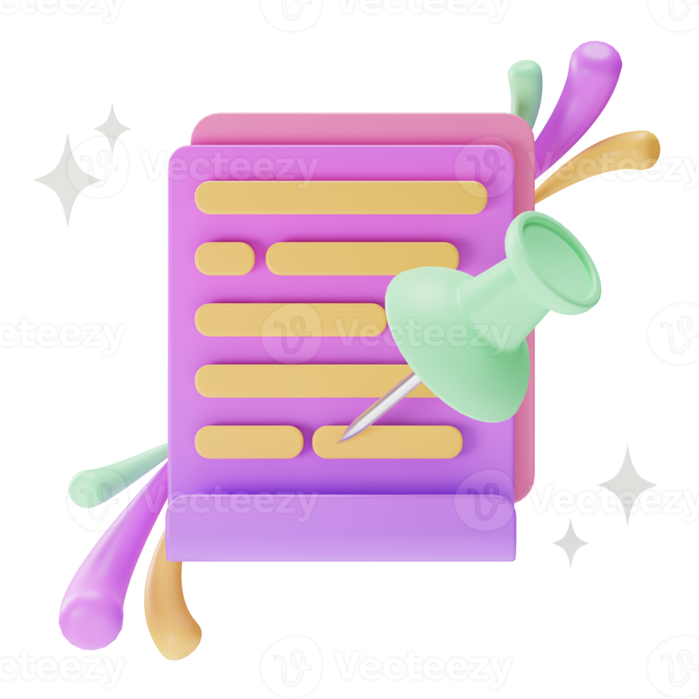 Object UI Icon, Pin Email, 3d Illustration png