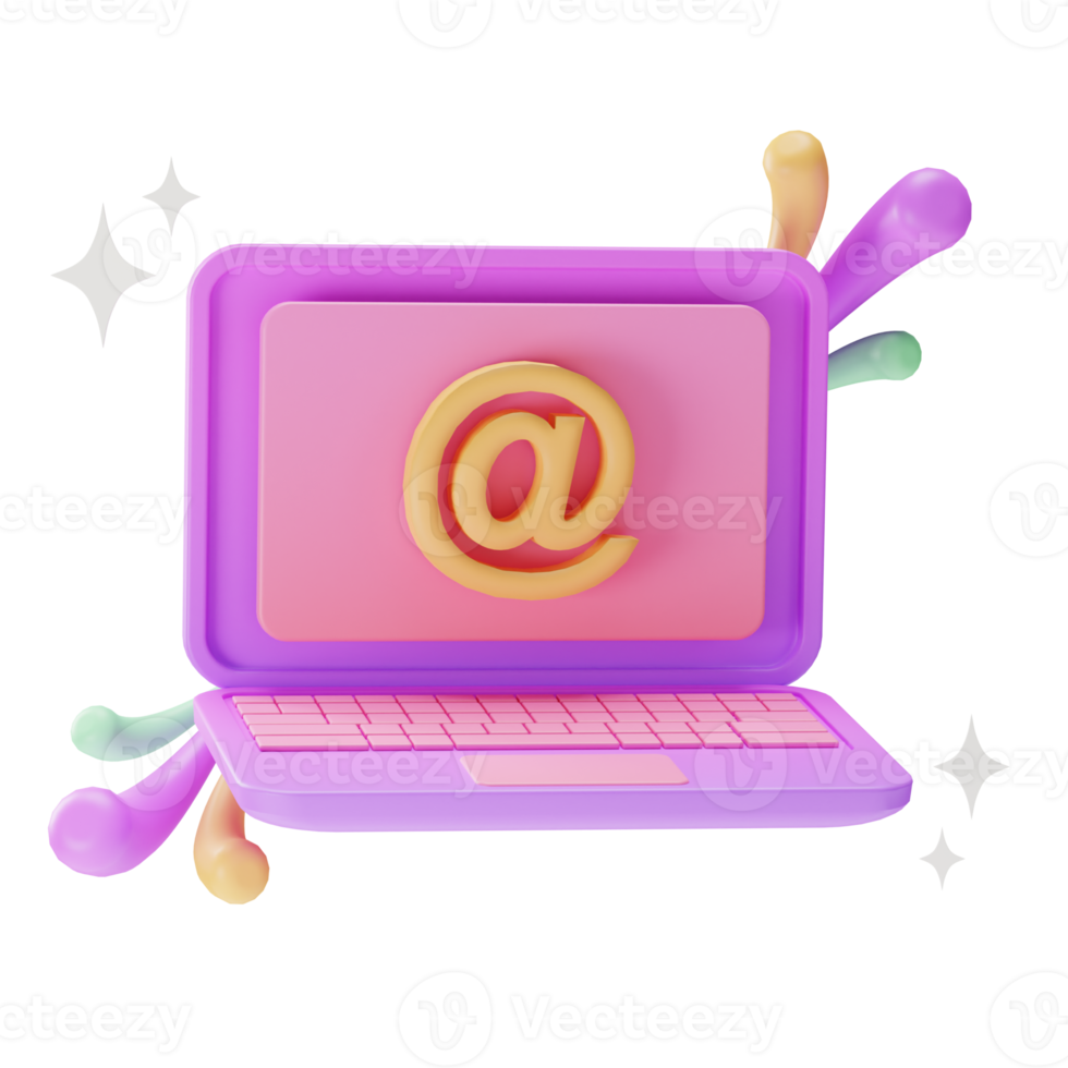 Object Element UI, mail interface, 3d illustration png