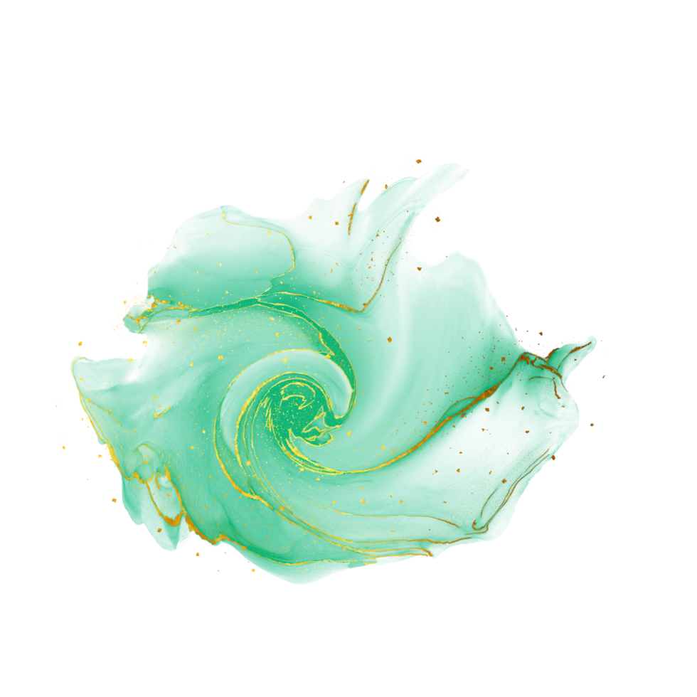 natürliche luxuriöse abstrakte flüssige Kunstmalerei in Alkoholtintentechnik. zarte und verträumte Tapete. Farbmischung, die transparente Wellen und goldene Wirbel erzeugt. für Plakate, andere Drucksachen png
