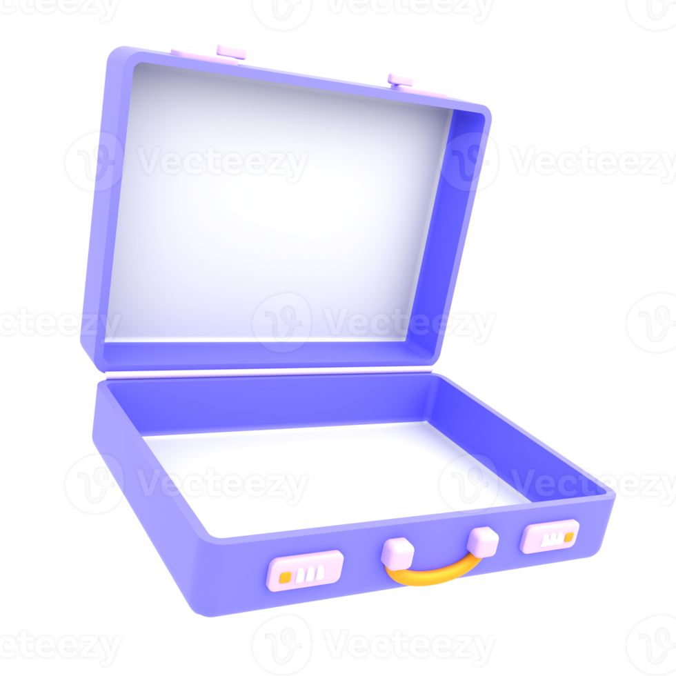 3d icon business empty briefcase png