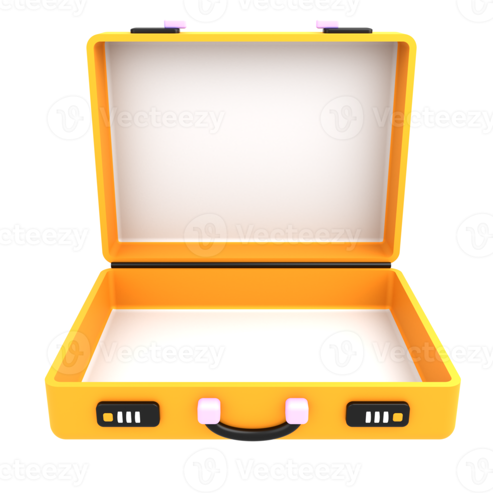 3d icon business empty briefcase png