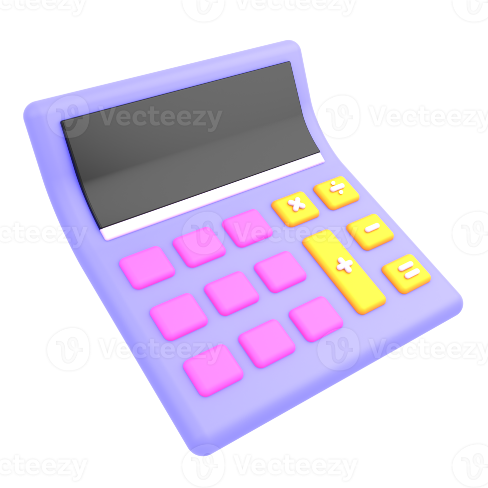 calculatrice d'affaires icône 3d png