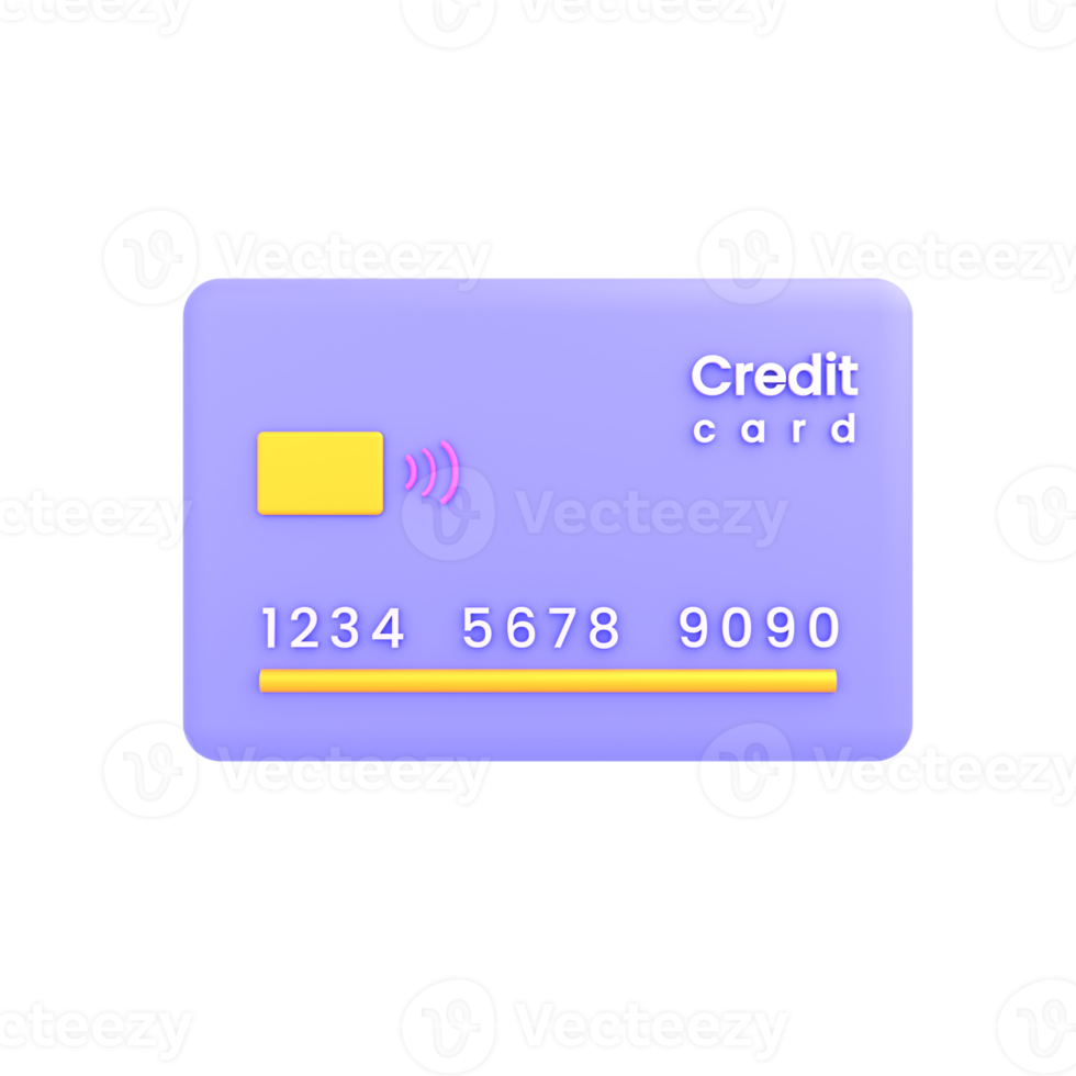 tarjeta de crédito icono 3d png