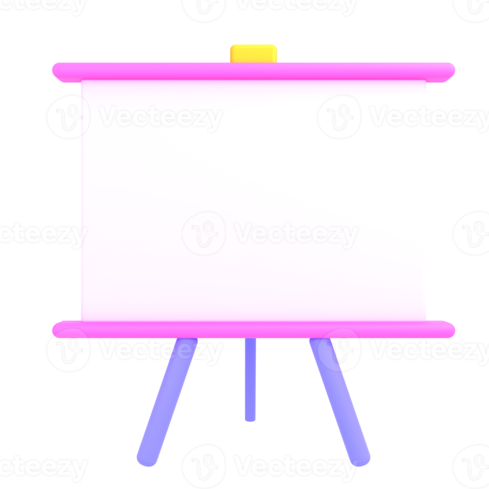 Presentazione della lavagna di affari dell'icona 3d png