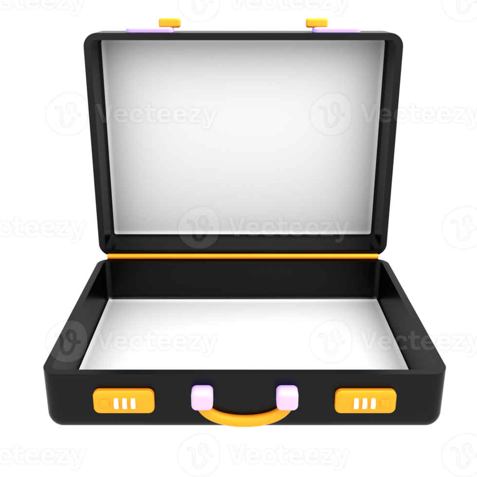 3d icon business empty briefcase png