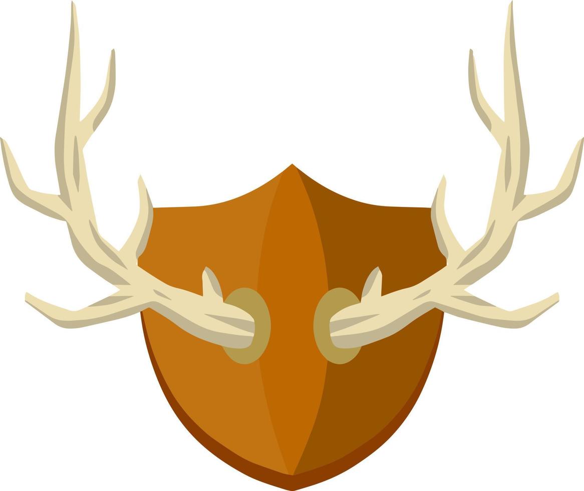 Horn of deer. Hunting trophy. vector