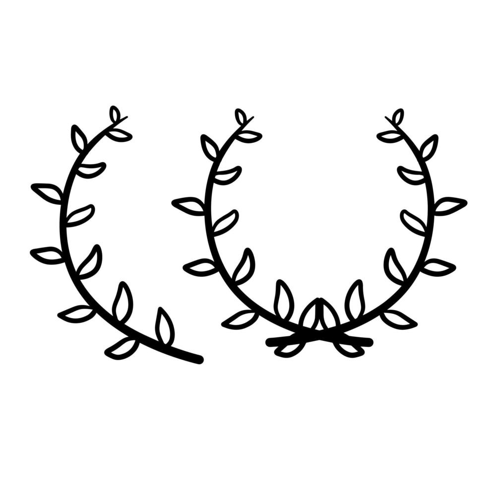 Branch of plant. Natural ornament. vector
