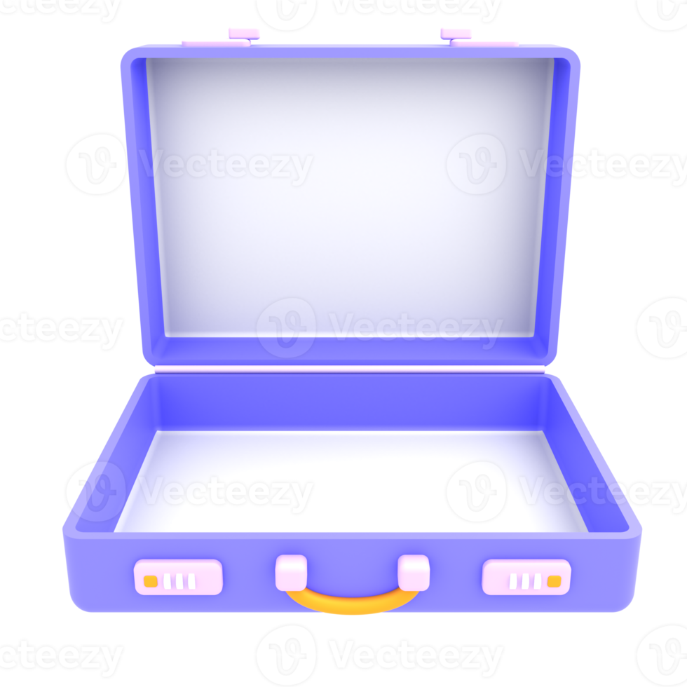 3d icon business empty briefcase png