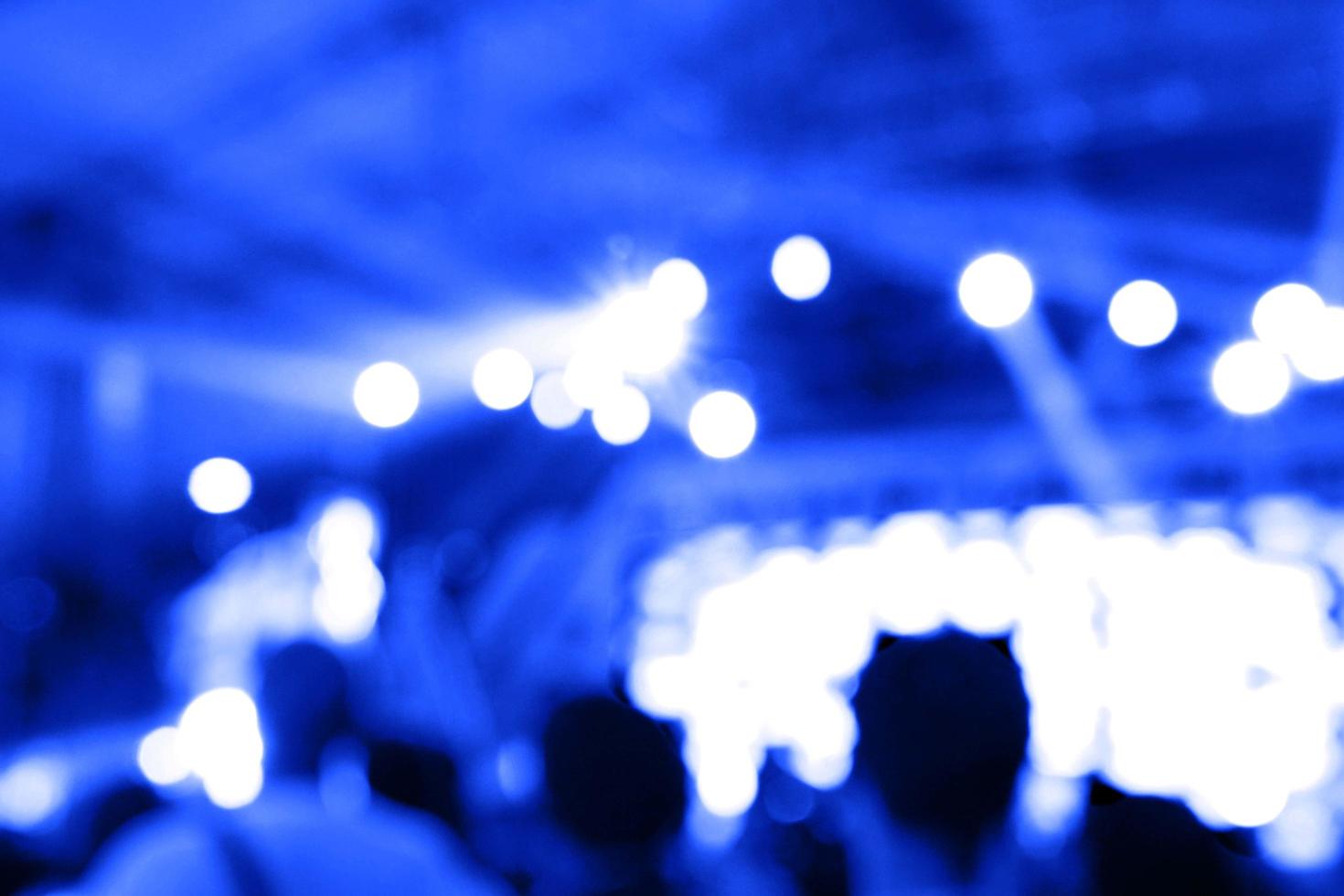 blue light bokeh in concert blur background photo