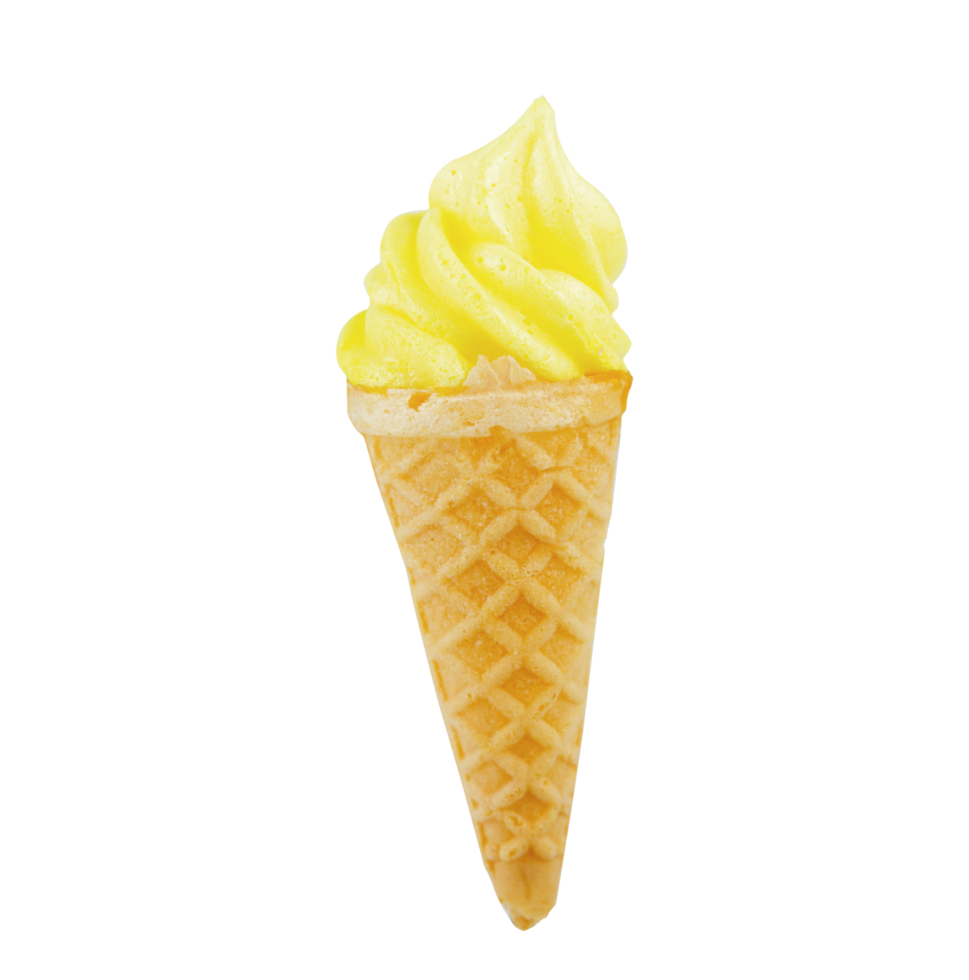 Yellow soft serve ice cream png