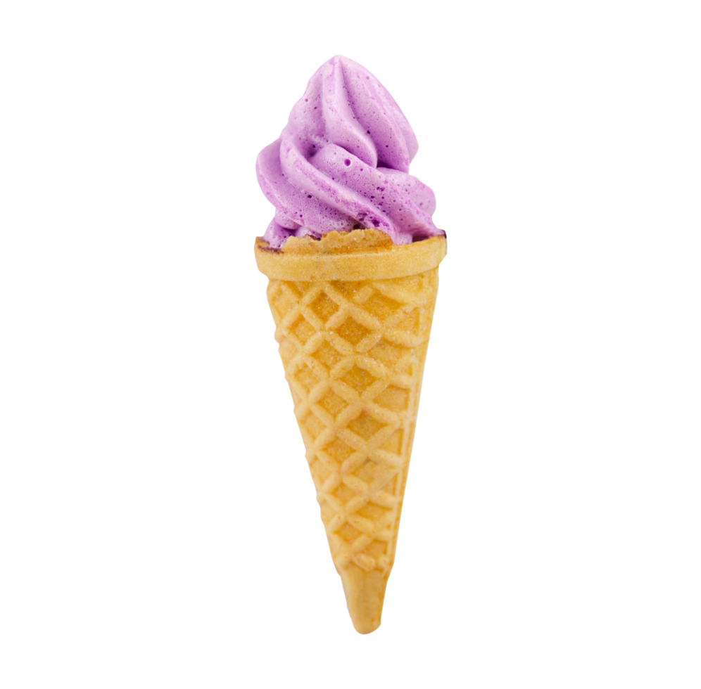 Purple soft serve ice cream png