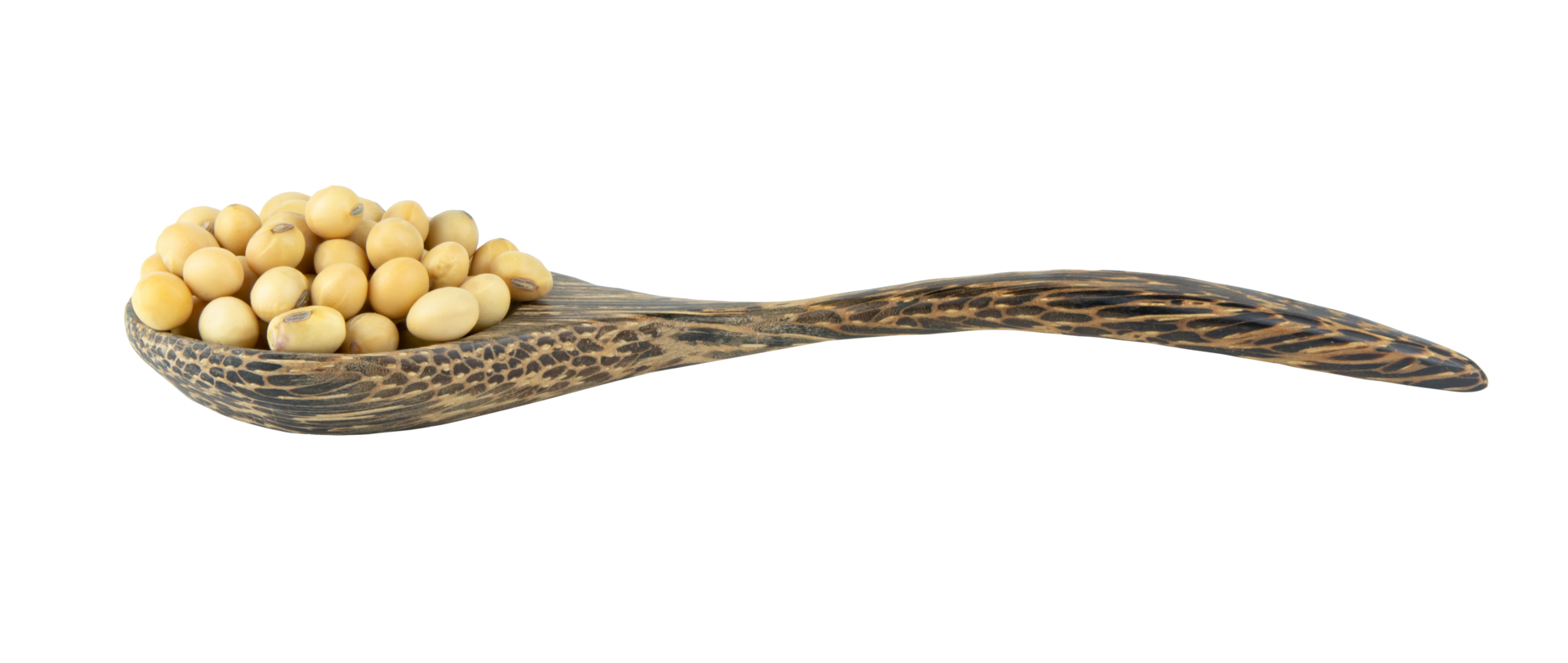 Soybean on wooden spoon png