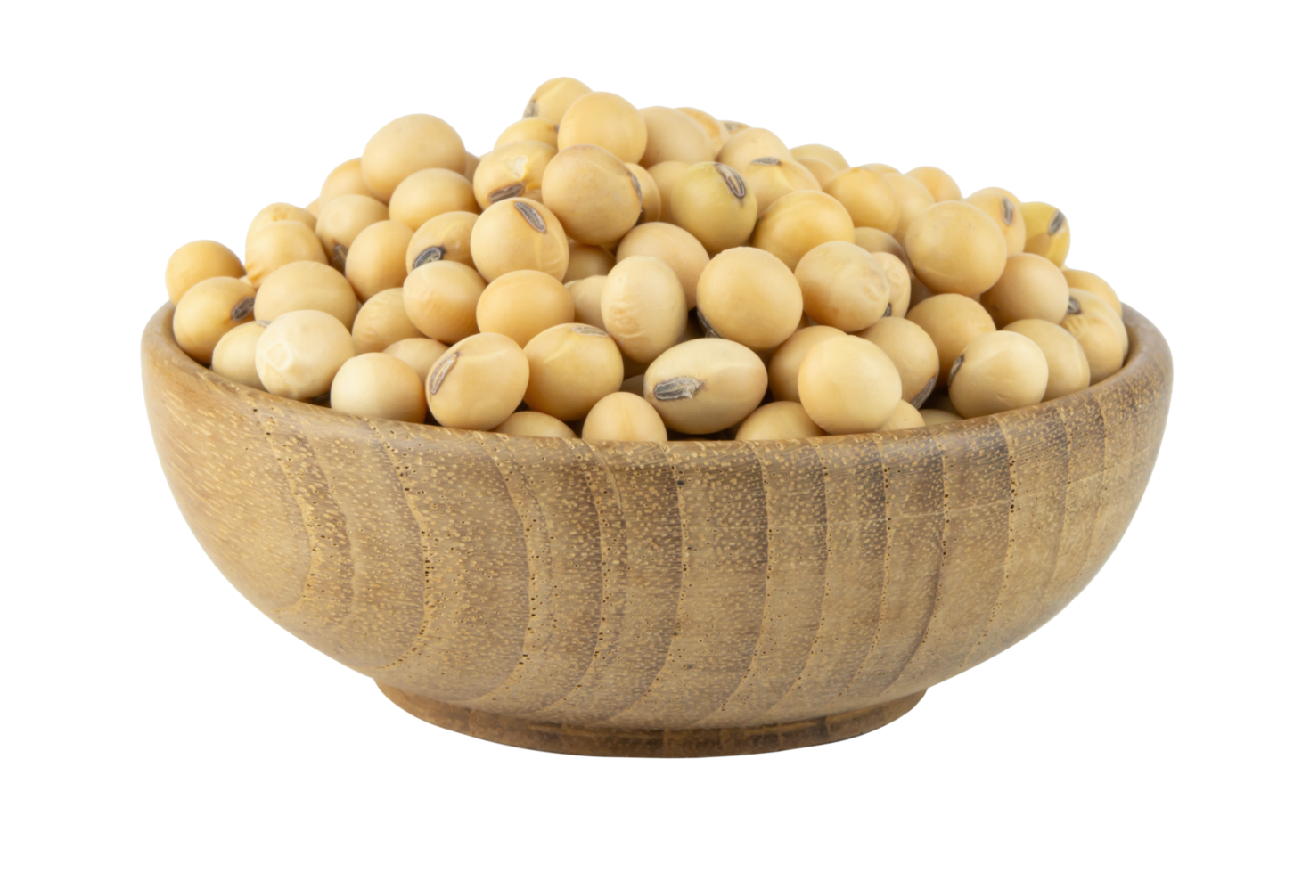 Soy beans in bowl wood png