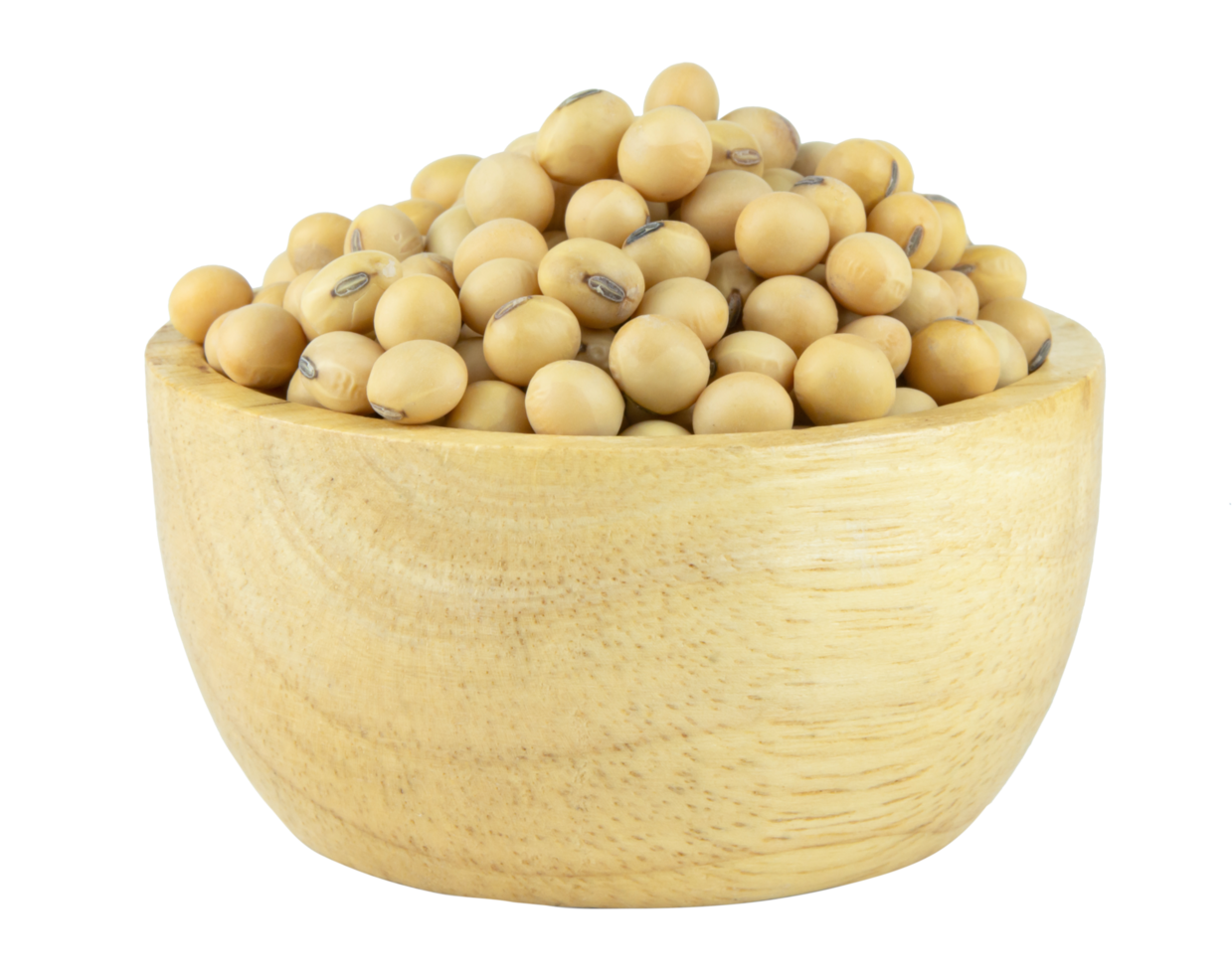 Soy beans in bowl wood png