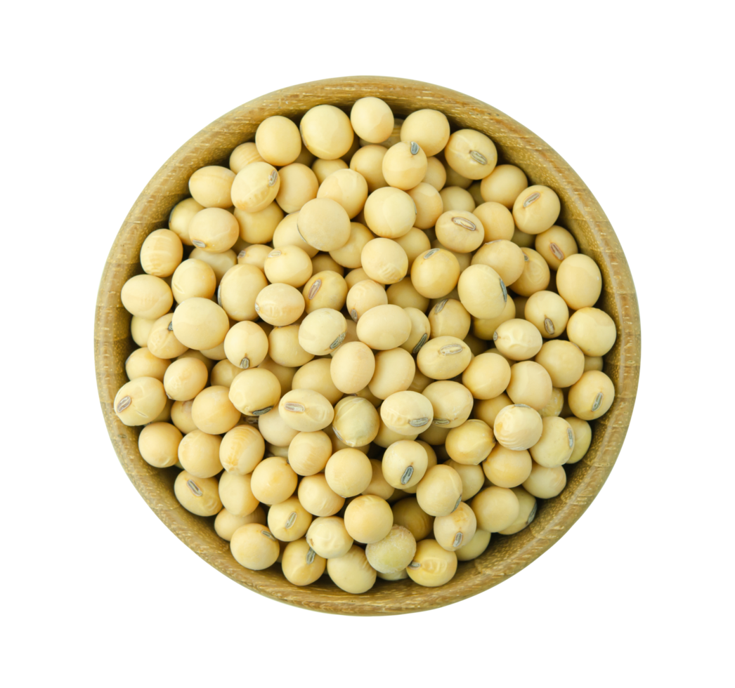 frijoles de soya en la vista superior de madera del tazón 9339355 PNG