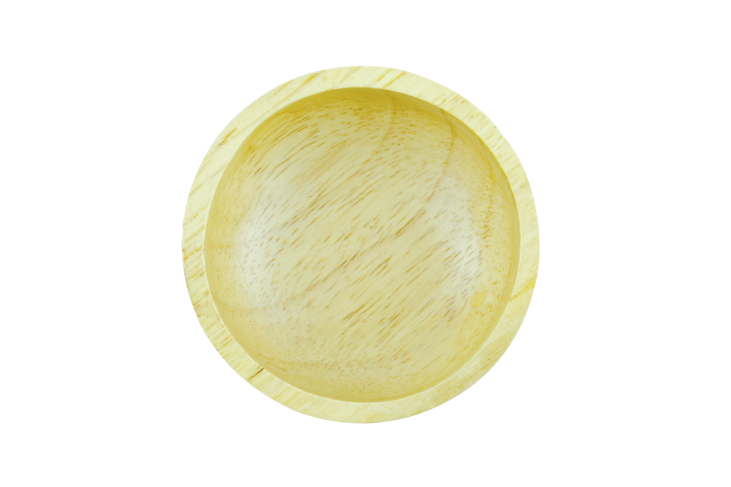 Wooden bowl top view png