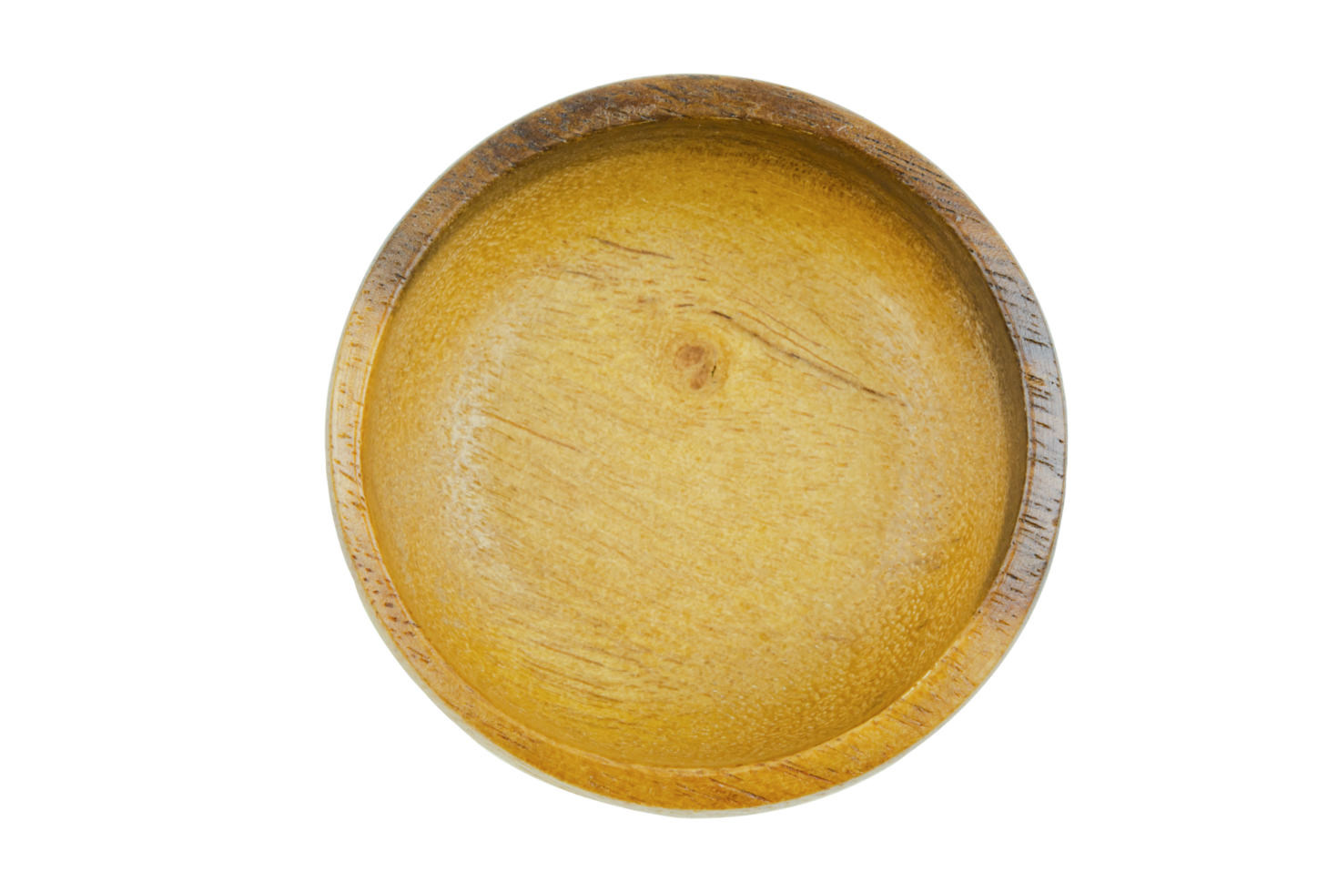 Wooden bowl top view png