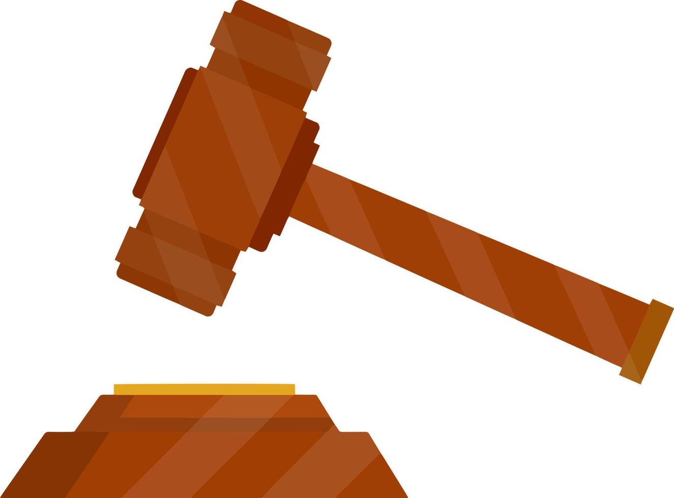 Judge hammer. Symbol of lawyer vector